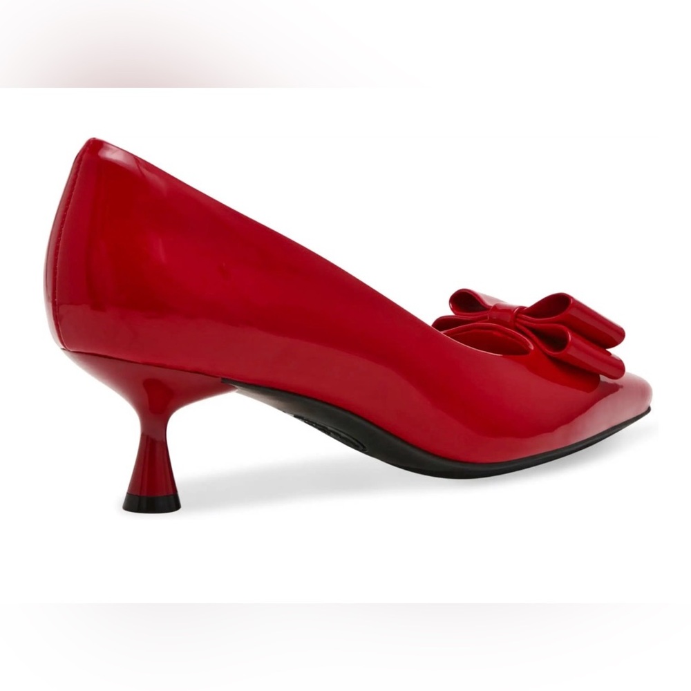 NWT - Anne Klein Women’s Red Theresa Bow High Heels, Size - 6.5 - Picture 3 of 7